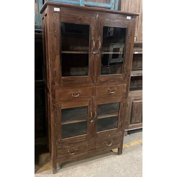 Teak Cabinet with Glass