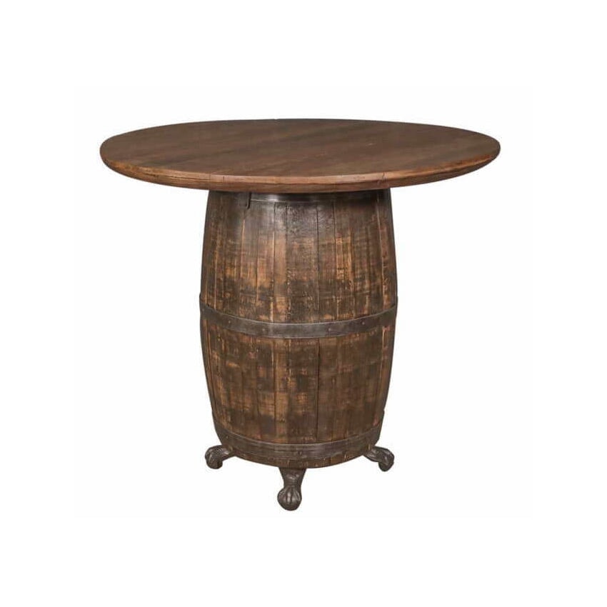 Teak Round Barrel Table