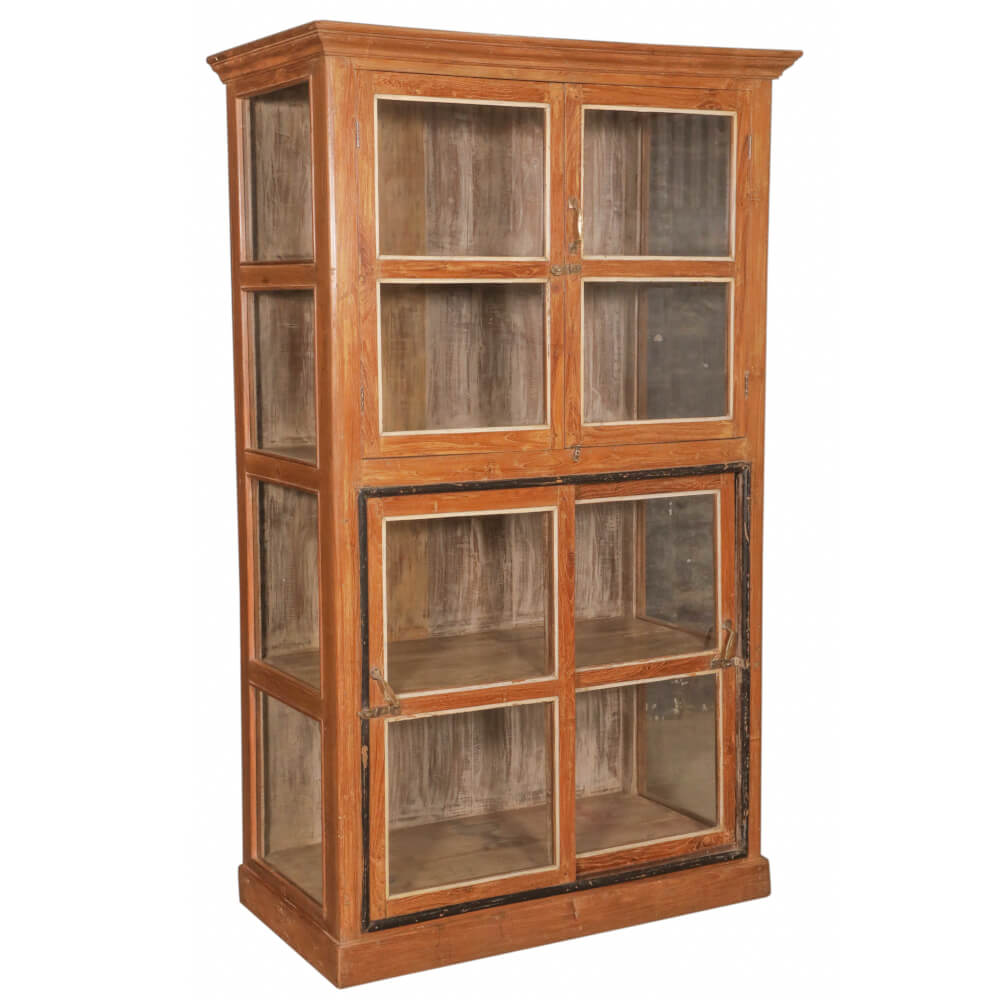 Teak Wood Cabinet with Glass