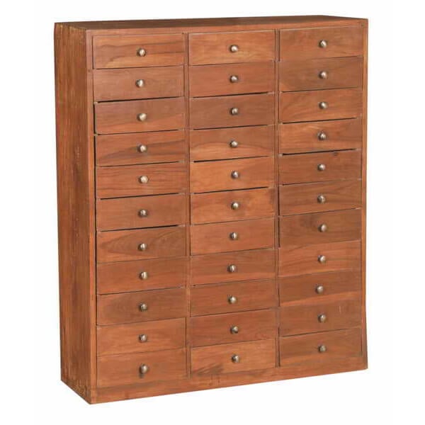 Teak Chest with Drawers