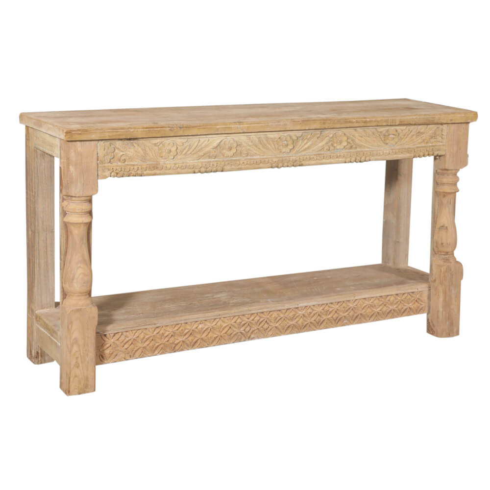 Carved Teak Console Table