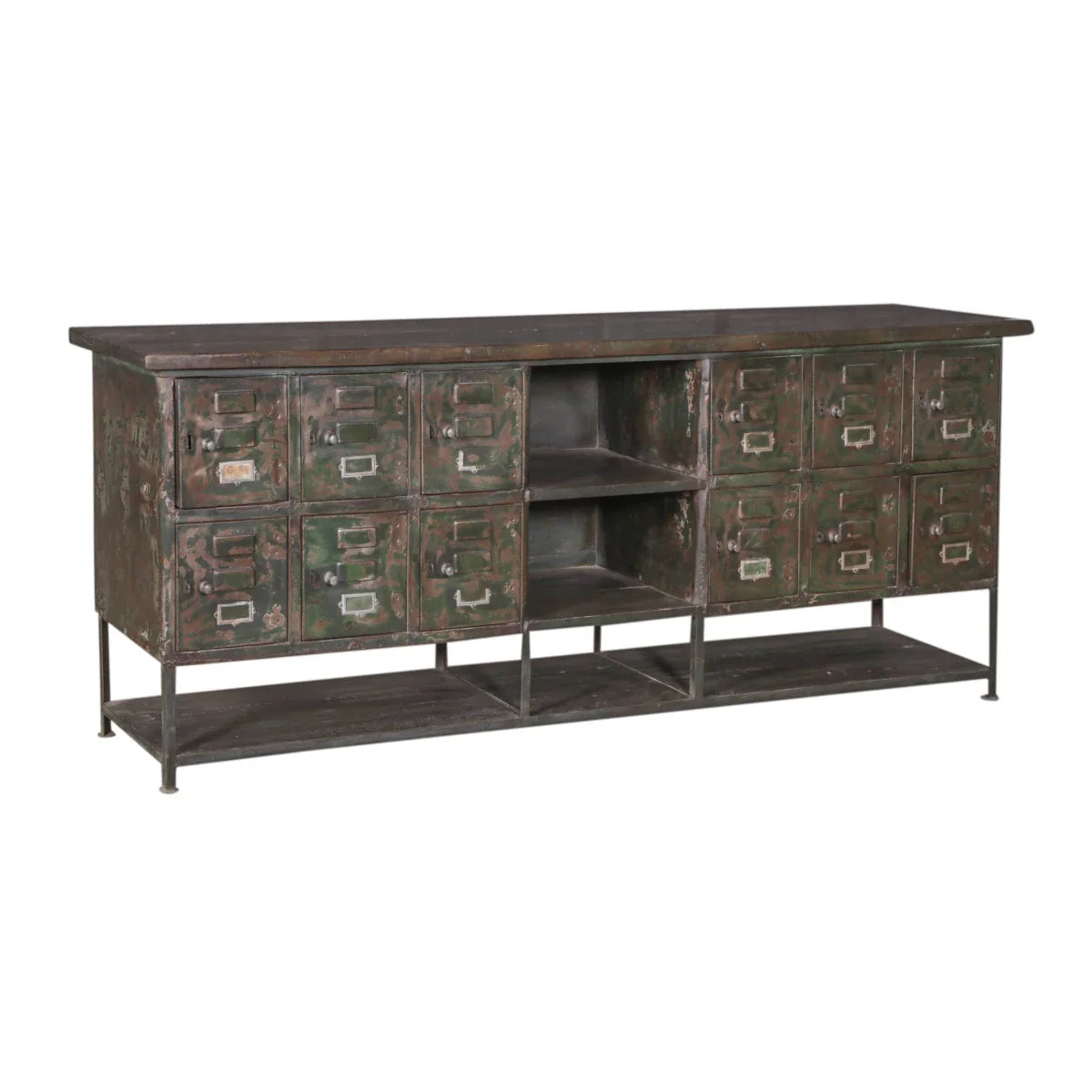 Iron Sideboard with Wooden Tabletop
