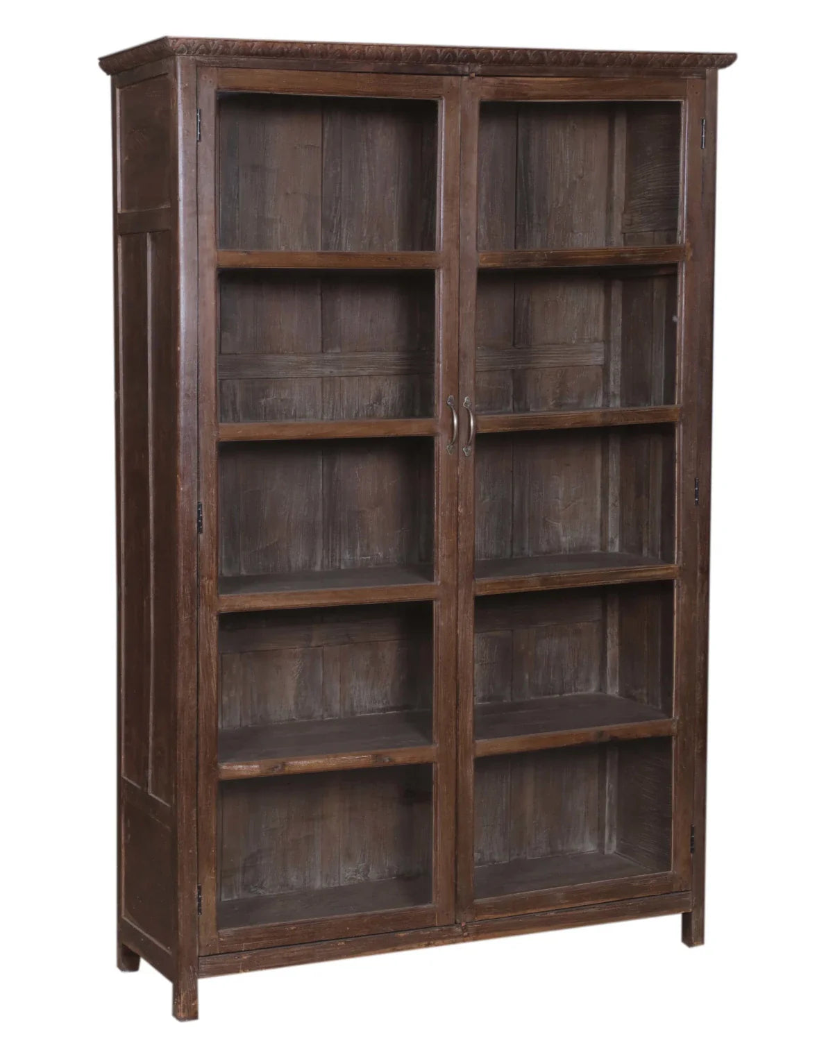 Dark Wooden Cabinet with Glass