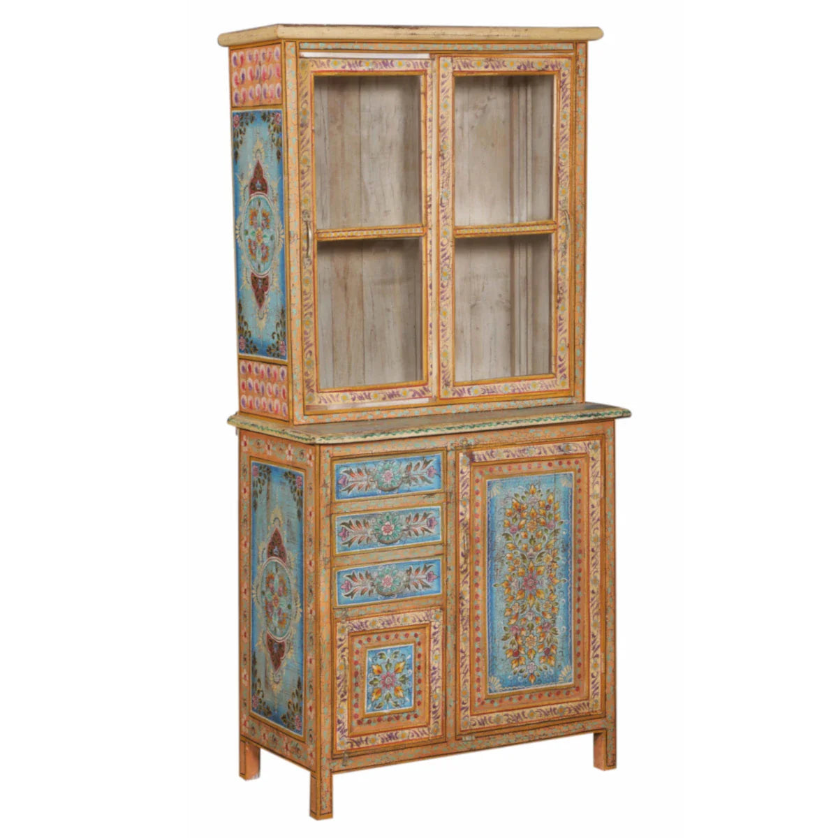 Painted Cabinet with Glass