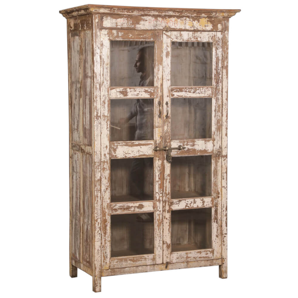 Teak Wood Cabinet with Glass