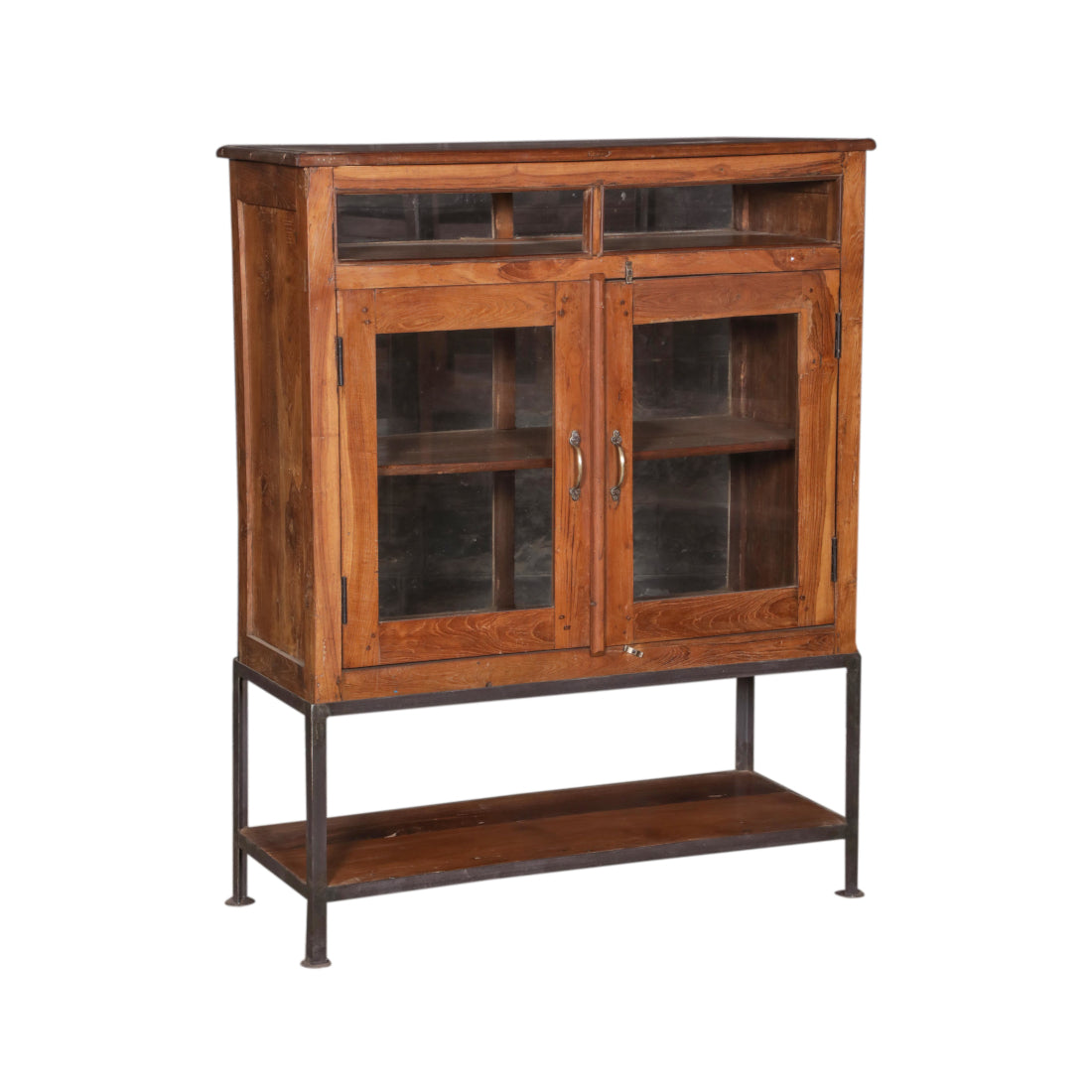 Reclaimed Teak Sideboard with Iron Stand