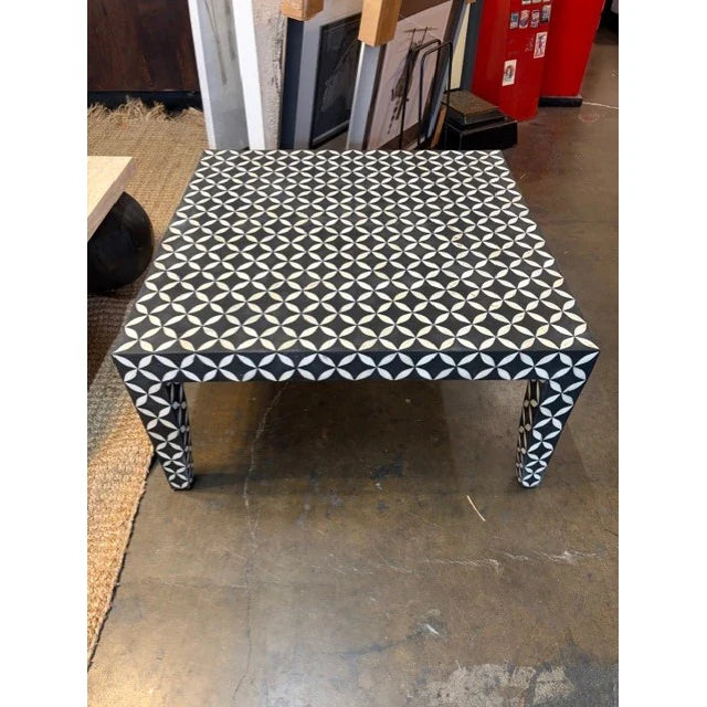 Morocco Coffee Table in Bone and Resin