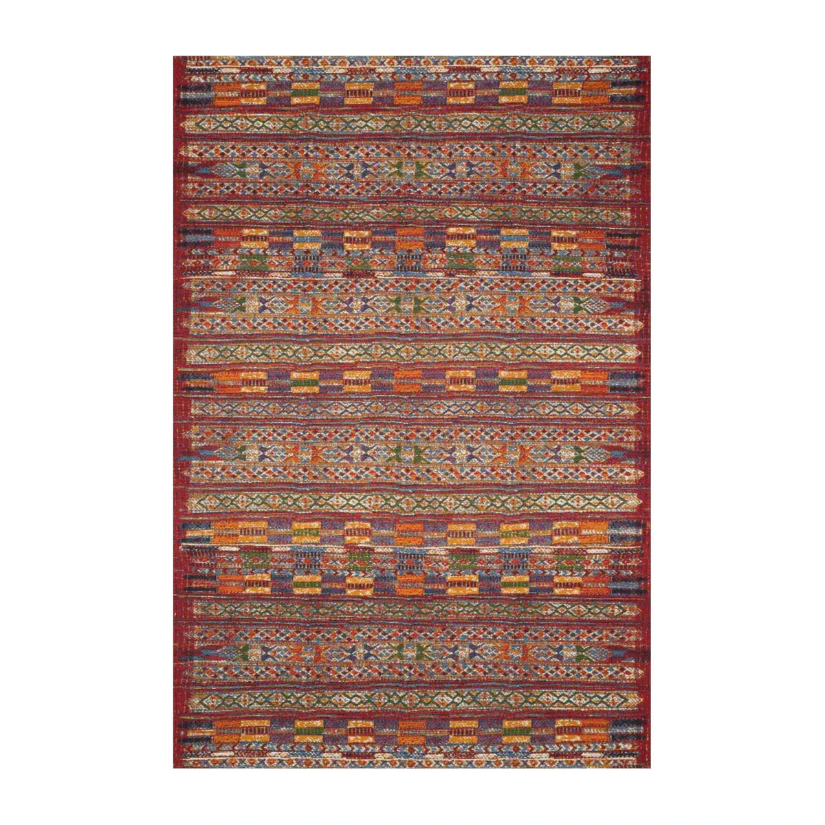 Mika Rug in Red/Multi