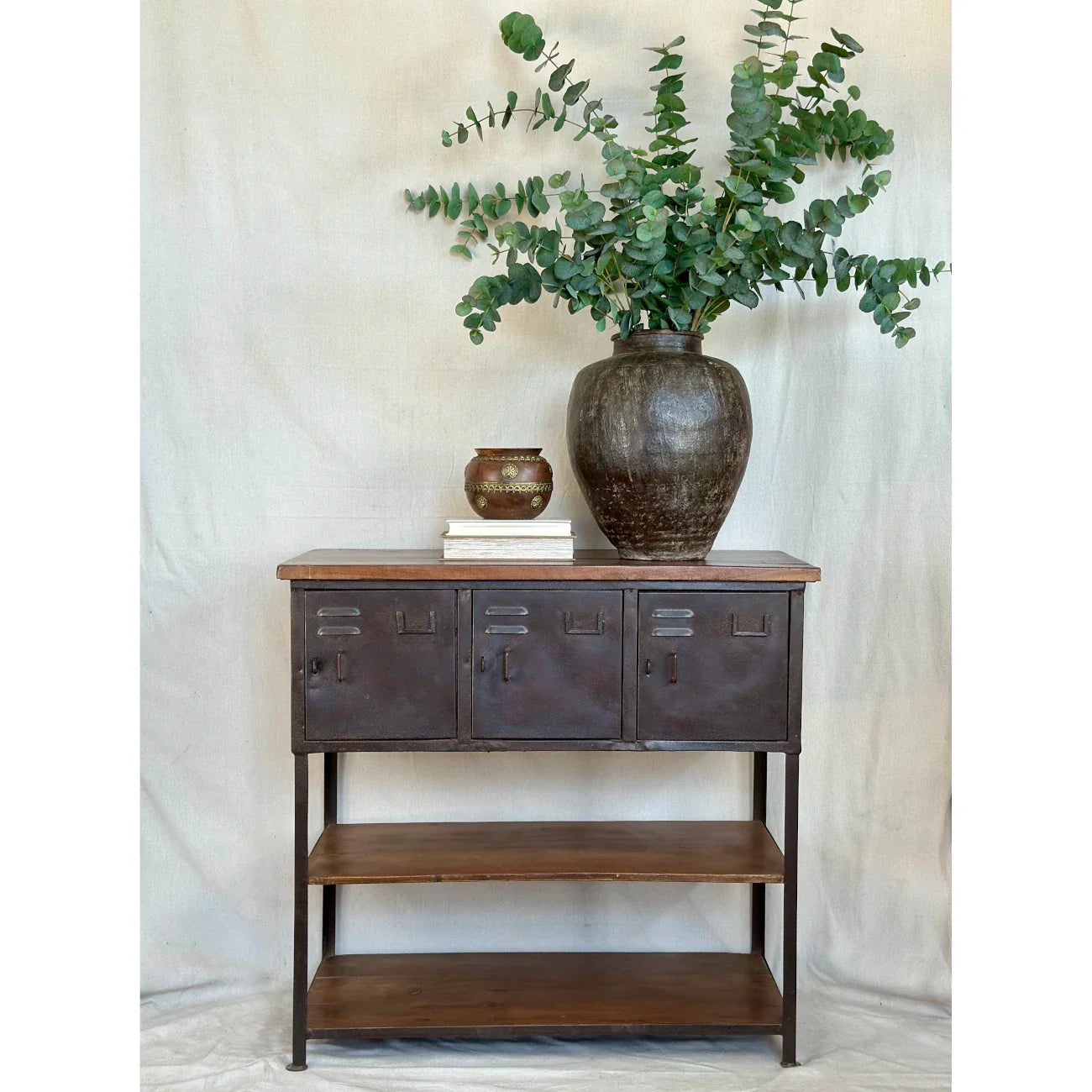 Handcrafted Iron Storage Table